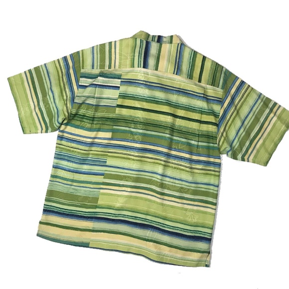 Tommy Bahama Green & Turquoise Stripe Shirt - Picture 4 of 5